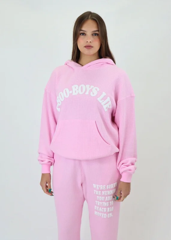 Crazy Savings Boys Lie 1-800 Revamped Racer Hoodie ★ Pink