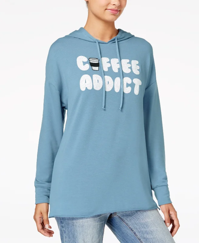 Bonus Savings Pretty Rebellious Juniors Coffee Addict Graphic Hoodie