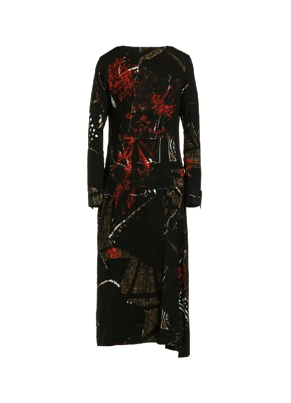 Unmissable Offer RY/LAWN AFRICAN FLOWER PT COLLARLESS DRESS
