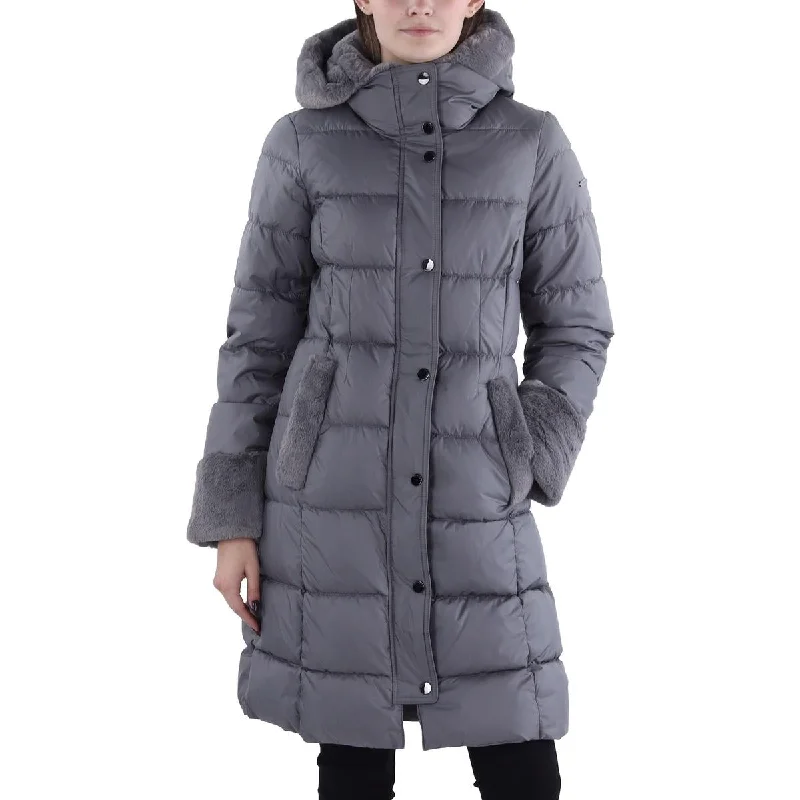 Special Buy Laundry by Shelli Segal Womens Hooded Long Puffer Jacket