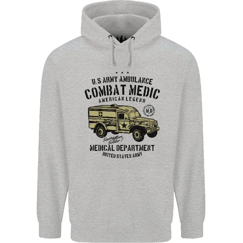 YEAR-End Sale Army Ambulance Military Paramedic Medic Mens 80% Cotton Hoodie
