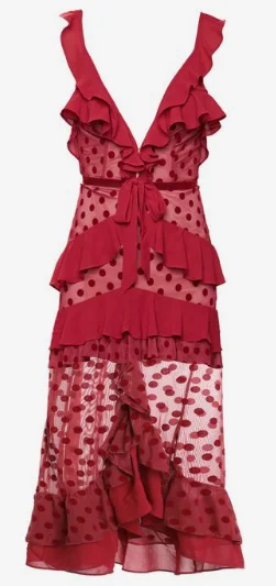 New Deals Dotty Red Cocktail Dress