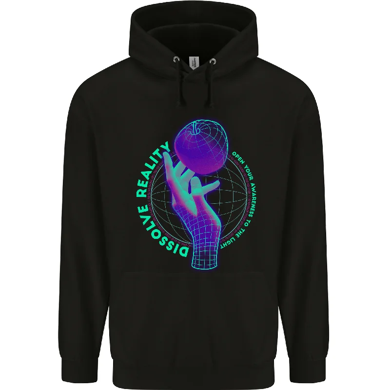 Discount Mania Dissolve Reality Mental Awareness Mens 80% Cotton Hoodie