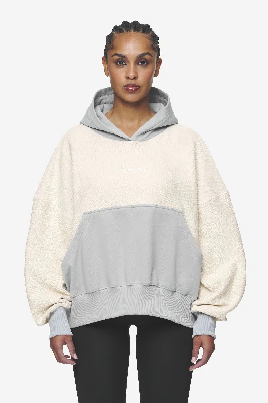 Steals and Deals Estela Inside-Out Oversized Hoodie Coast Sand Sky Grey