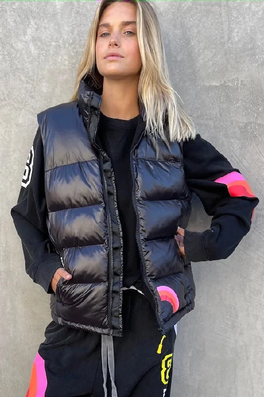 Time-Limited Offer HAMMILL & CO Womens Puffer Vest Black