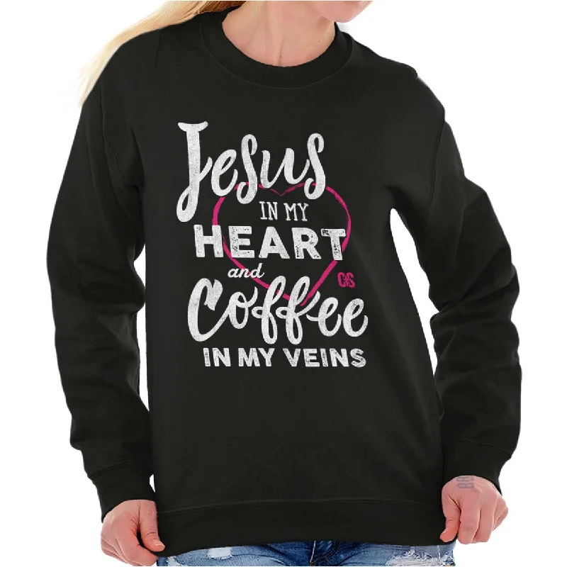 Today’s Deal Coffee Veins Crewneck Sweatshirt