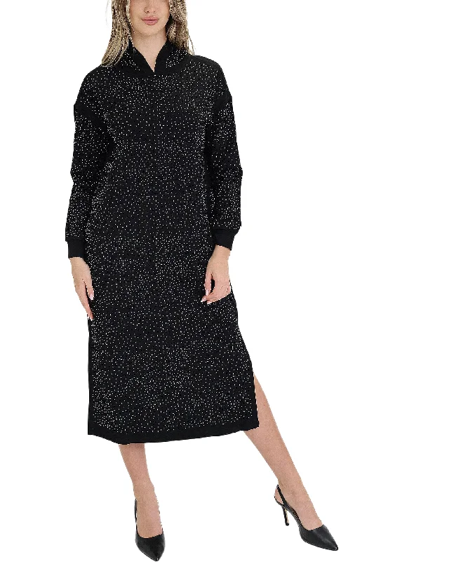 Deal Dash Hoodie Dress w/ Rhinestones