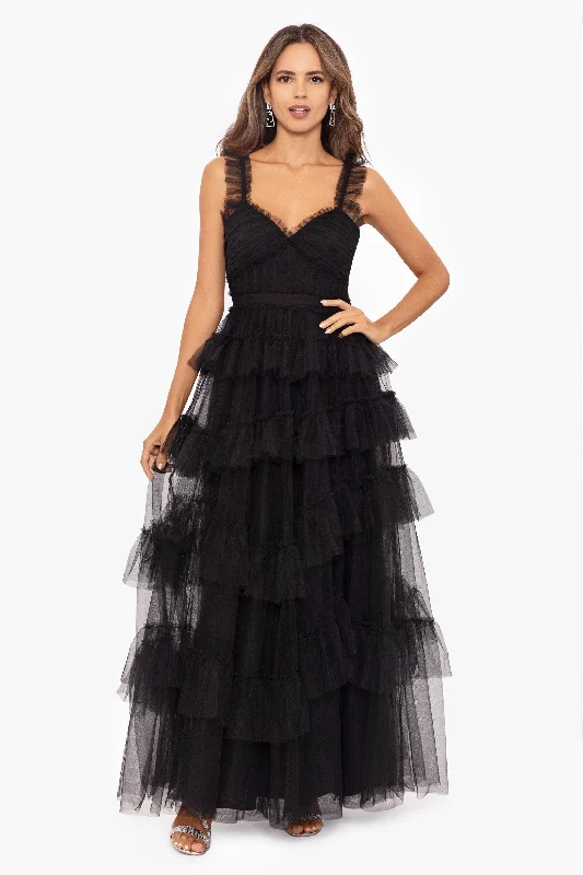 Sale Event "Gigi" Long Ruffle Mesh Dress