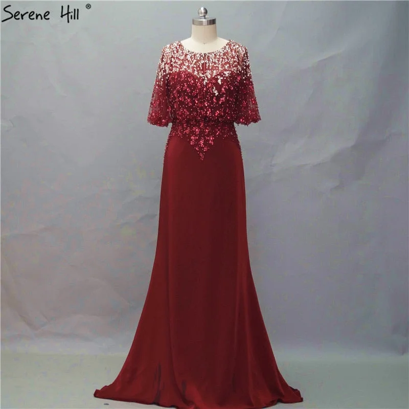 New Deals On Sale no return no refundSale Wine Red Sleeveless Fashion New Evening Dresses Beading Bride LA6617 New Deals On Sale no return no refundSale Wine Red Sleeveless Fashion New Evening Dresses Beading Bride LA6617