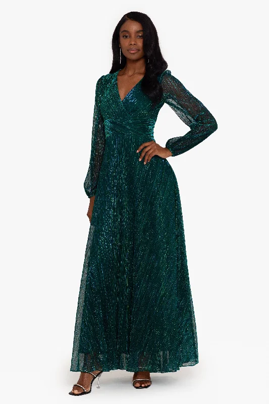 The Best Prices "Alexa" Long Sleeve Metallic Knit Dress