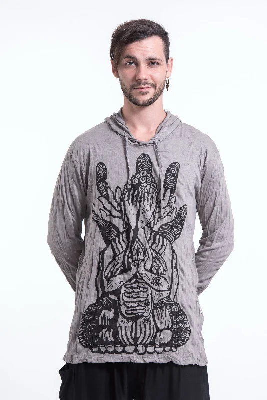 Extra Savings Sure Design Unisex See No Evil Buddha Hoodie Gray