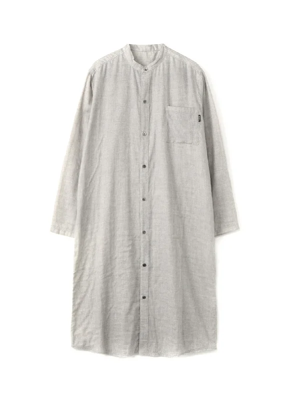 Big Savings DOUBLE GAUZE OPEN FRONT LONG SLEEVE DRESS (L)