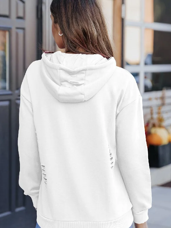 Sale Event Women's Distressed Pullover Hoodie