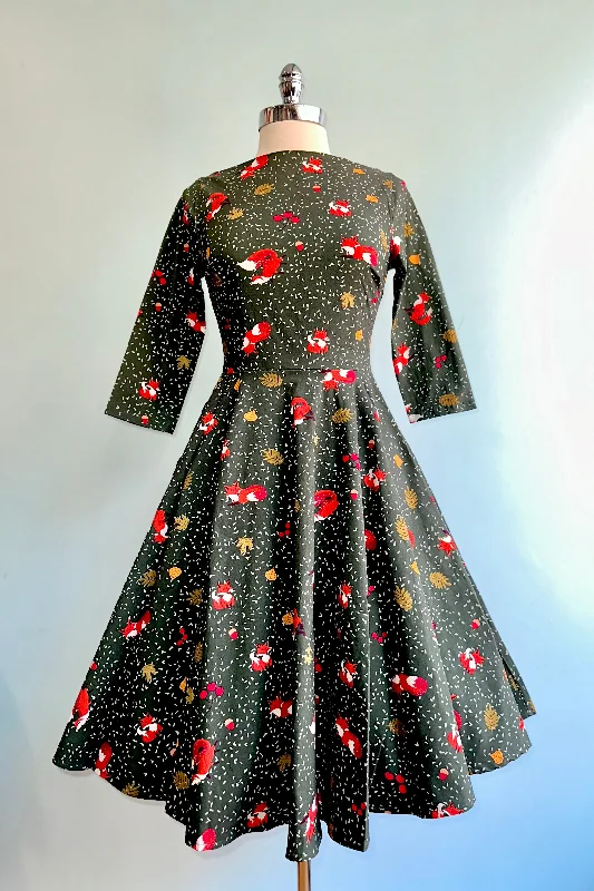 Extra Discounts Green Winter Fox Devon Dress