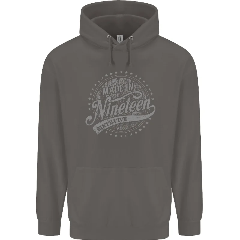 Price Drop Alert Distressed 59th Birthday Made In 1965 Mens 80% Cotton Hoodie Charcoal
