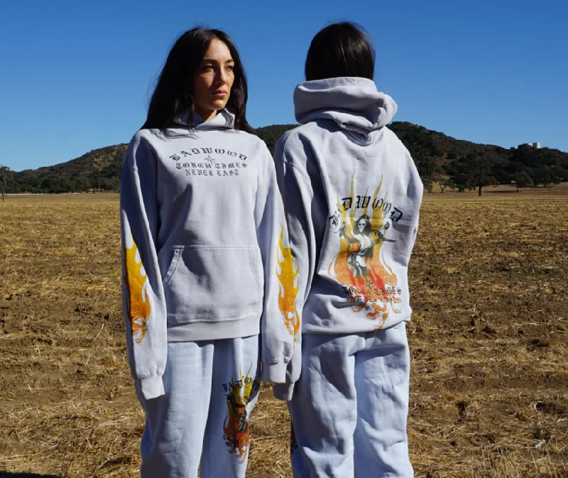 Special Offer "TOUGH TIMES" Hoodie in POWDER