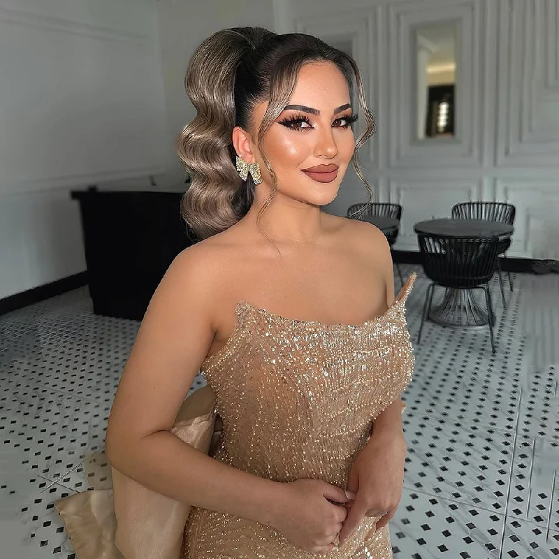 Final Markdown Serene Hill Nude Simple Elegant Mermaid Boat Neck Beaded  Evening Dresses Gowns 2024 Sexy For Women Party LA72114
