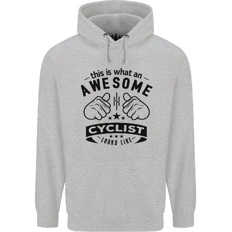Special Price Awesome Cyclist Looks Like This Cycling Mens 80% Cotton Hoodie