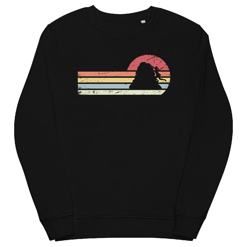 Act Fast Sonne und Retro Linies - Frau Klettern - Unisex Premium Organic Sweatshirt