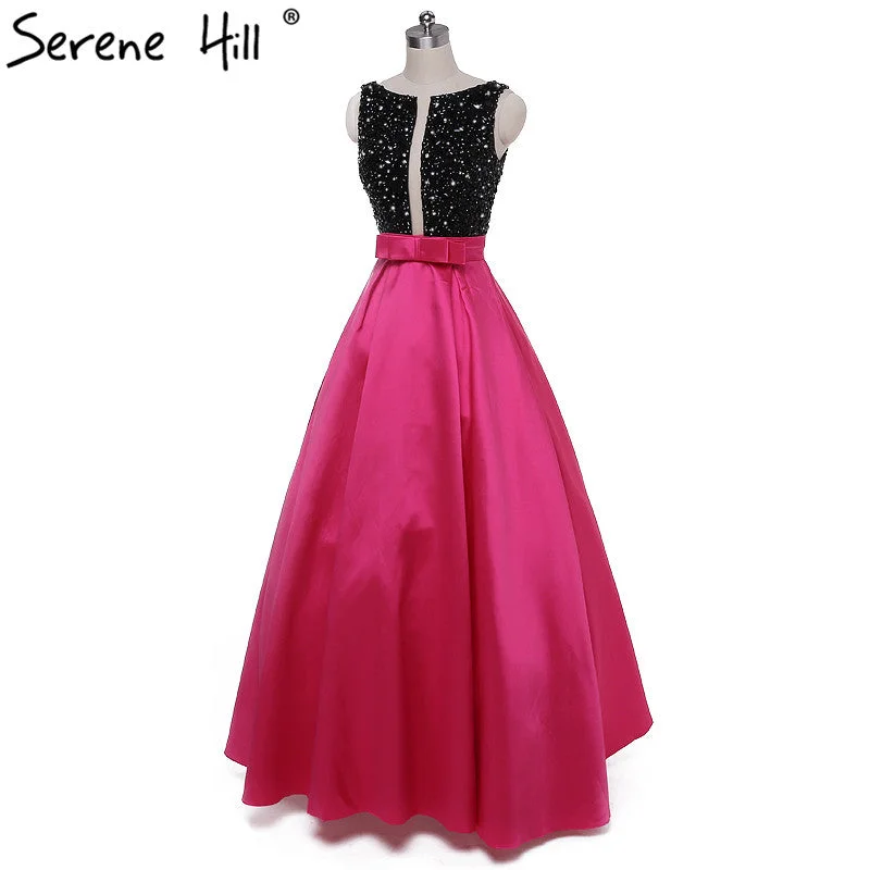 Best Bargains On Sale no return no refundSale Rose Red Sleeveless Satin Prom Dress Long Beading Backless Evening Party Dress LA6020 Best Bargains On Sale no return no refundSale Rose Red Sleeveless Satin Prom Dress Long Beading Backless Evening Party Dress LA6020