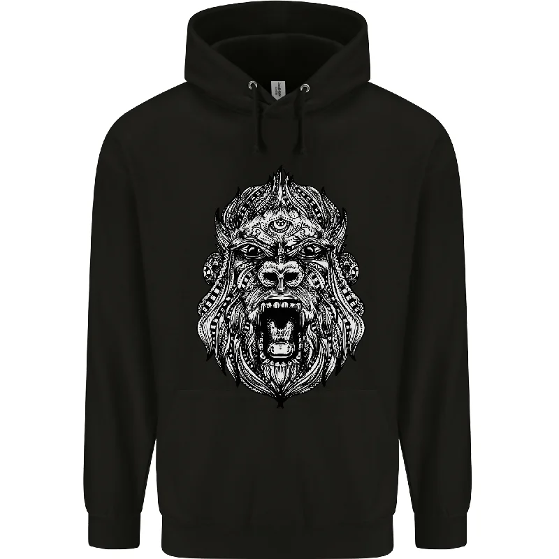 Season Finale Sale Ape Mandala Art Mens 80% Cotton Hoodie