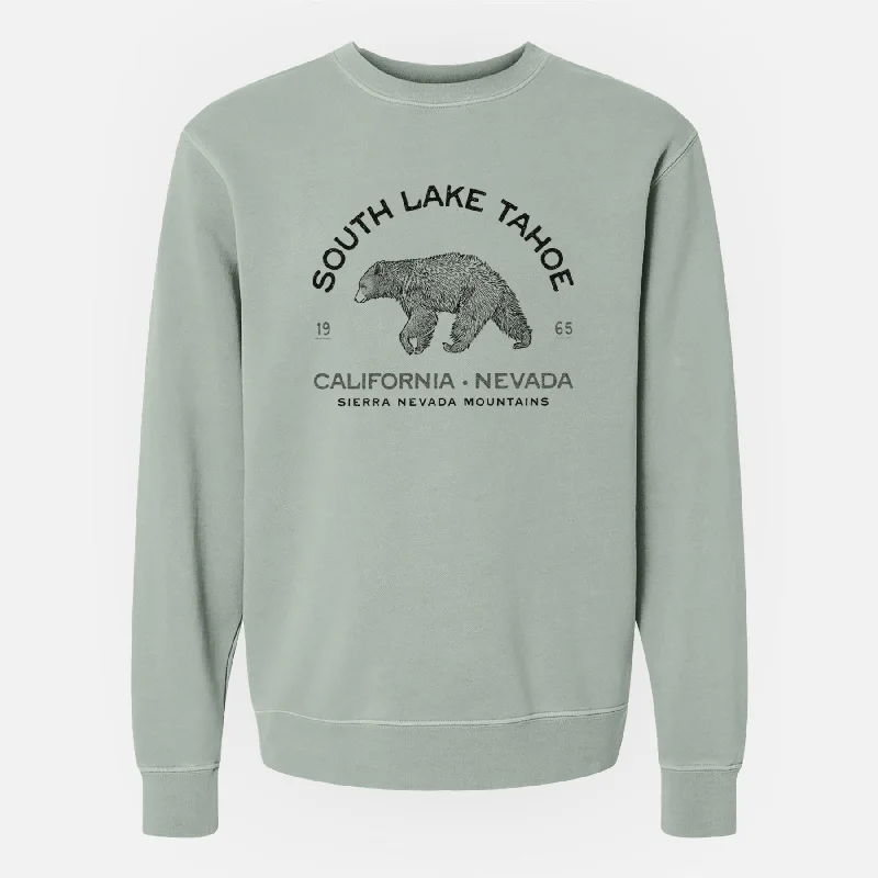 Deal of the Week South Lake Tahoe Black Bear - Unisex Pigment Dyed Crew Sweatshirt