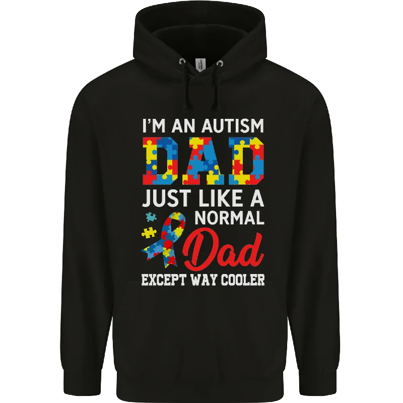 Amazing Deals Autism Dad Autistic Fathers Day ASD Mens 80% Cotton Hoodie
