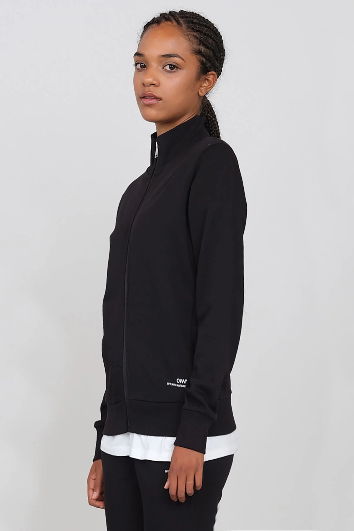 Unbeatable Prices Women's Gauzed Sweatshirt With A Zipper Black