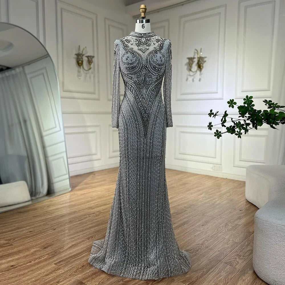 Get It Before It’s Gone Serene Hill Dubai Gray Mermaid Elegant Lace Crystal Beaded Luxury Evening Dresses Gowns For Women Wedding Party 2024 LA72516 Get It Before It’s Gone Serene Hill Dubai Gray Mermaid Elegant Lace Crystal Beaded Luxury Evening Dresses Gowns For Women Wedding Party 2024 LA72516