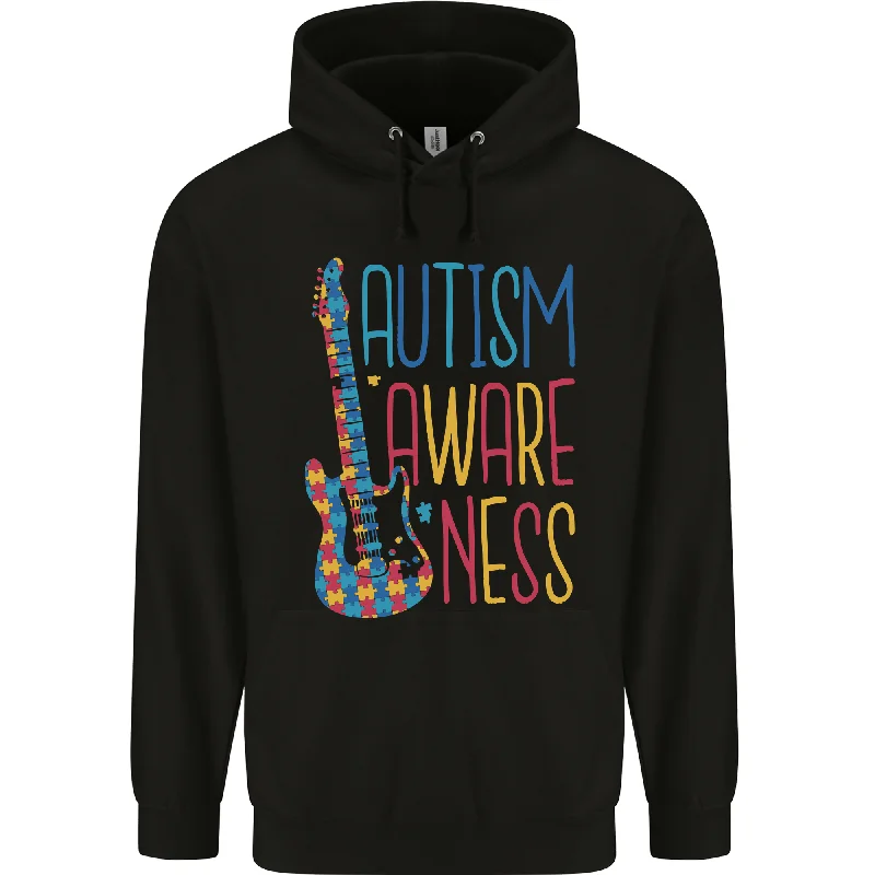 Grand Opening Sale Autism Awareness Guitar Guitarist Mens 80% Cotton Hoodie