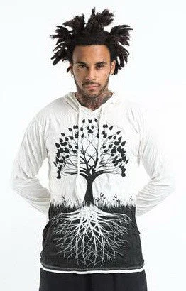 Deal Frenzy Sure Design Unisex Tree of Life Hoodie White