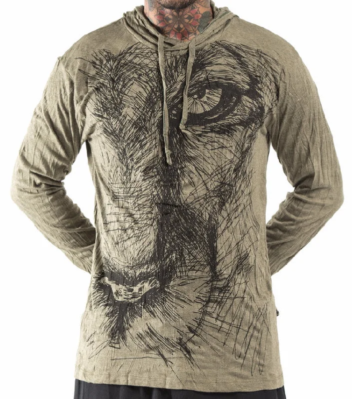 Special Savings Sure Design Unisex Lions Eye Hoodie Green