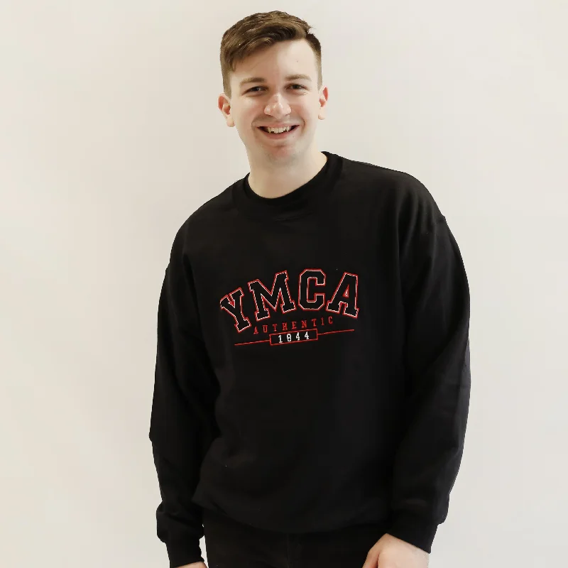 Super Sale YMCA Authentic Signature Crew Neck Jumper - Black