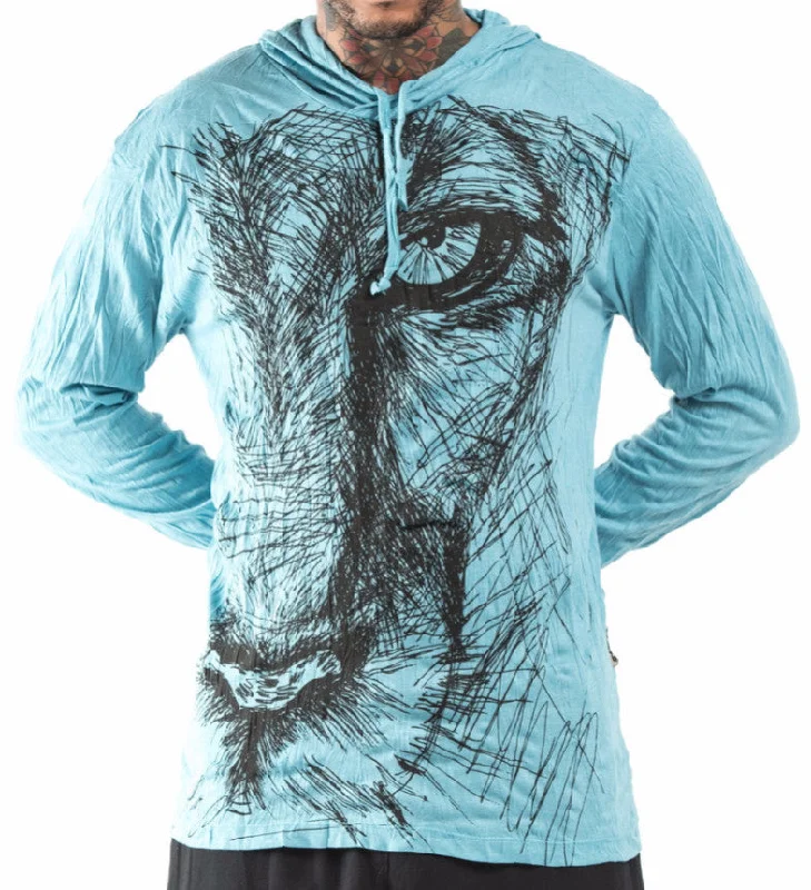 Bargain Prices Sure Design Unisex Lions Eye Hoodie Turquoise